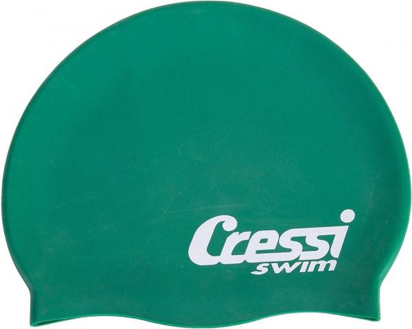 Шапочка для плавания CRESSI SILICONE CAP KIDS, детская, зеленая
