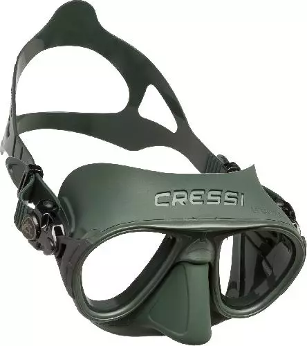 Маска CRESSI CALIBRO, зеленый силикон зеленая рамка