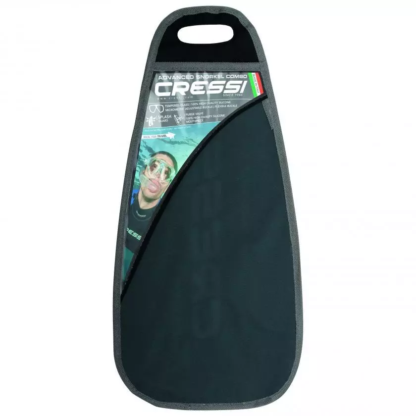 Набор для снорклинга CRESSI OCEAN BAG, черный (маска ESTRELLA + трубка GAMMA + сумка)