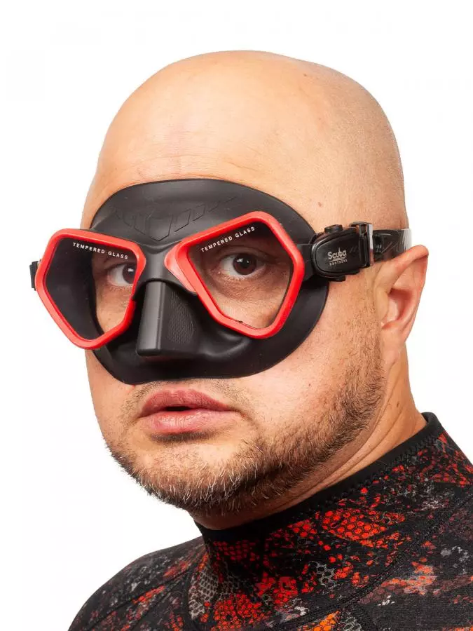 Маска SCUBA BROTHERS TRITON BLACK/RED