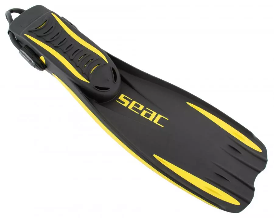 Ласты SEAC SUB U-1000 SLING STRAP YELLOW/BLACK, р-р L-XL/44-46