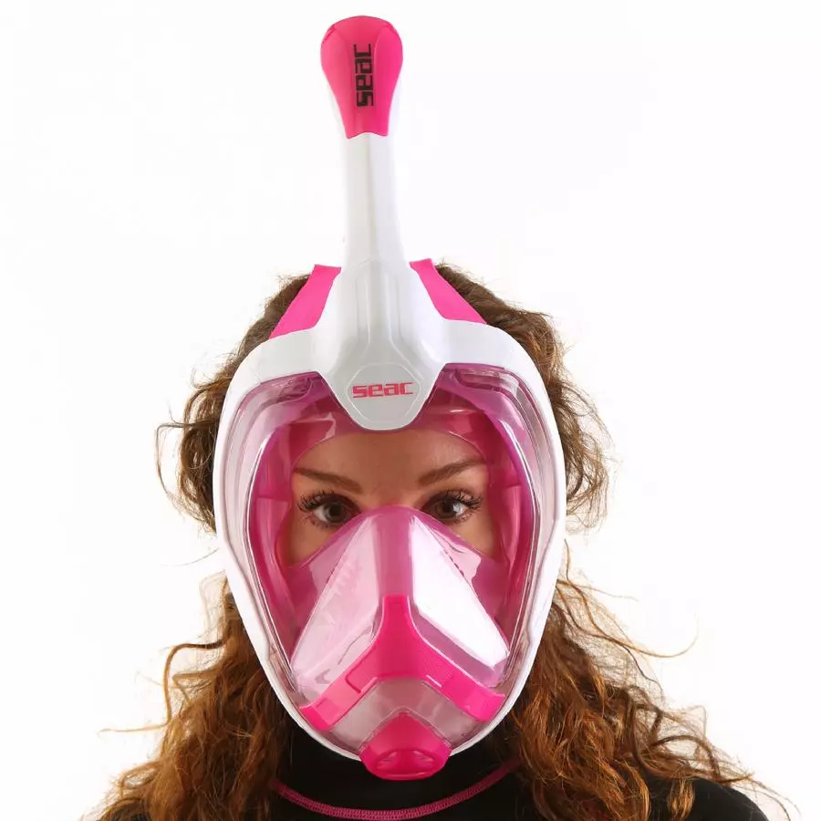 Маска полнолицевая SEAC SUB MAGICA WHITE/PINK, р-р S/M
