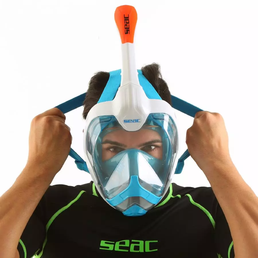 Маска полнолицевая SEAC SUB MAGICA WHITE/ORANGE, р-р L/XL