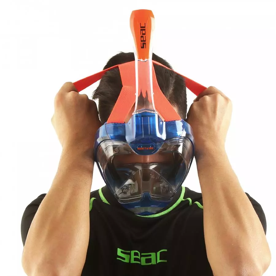 Маска полнолицевая SEAC SUB MAGICA BLUE/ORANGE, р-р L/XL