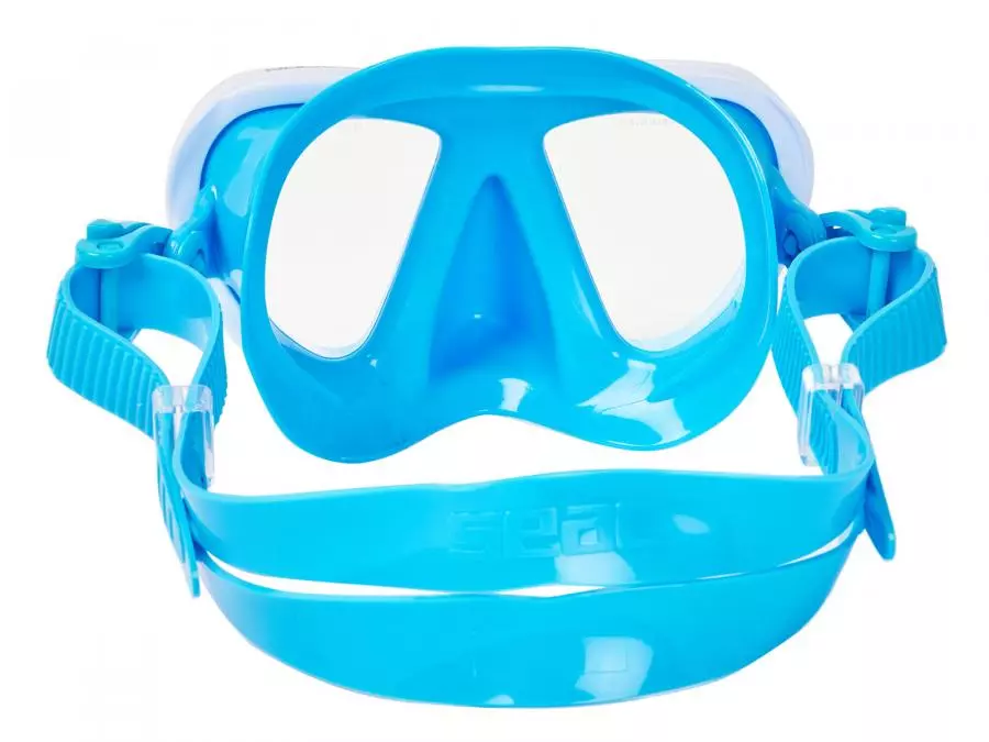 Маска SEAC SUB PROCIDA JUNIOR LIGHT BLUE, белая рамка/синий силикон