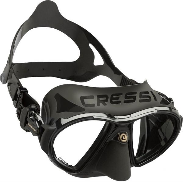 Маска CRESSI ZEUS, черный силикон/черная рамка