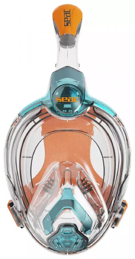Маска полнолицевая детская SEAC SUB LIBERA JUNIOR AQUAMARINE/ORANGE