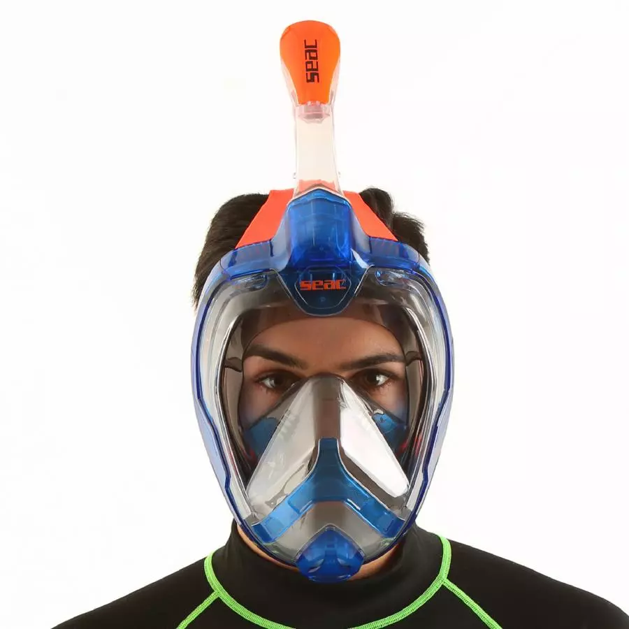 Маска полнолицевая SEAC SUB MAGICA BLUE/ORANGE, р-р L/XL