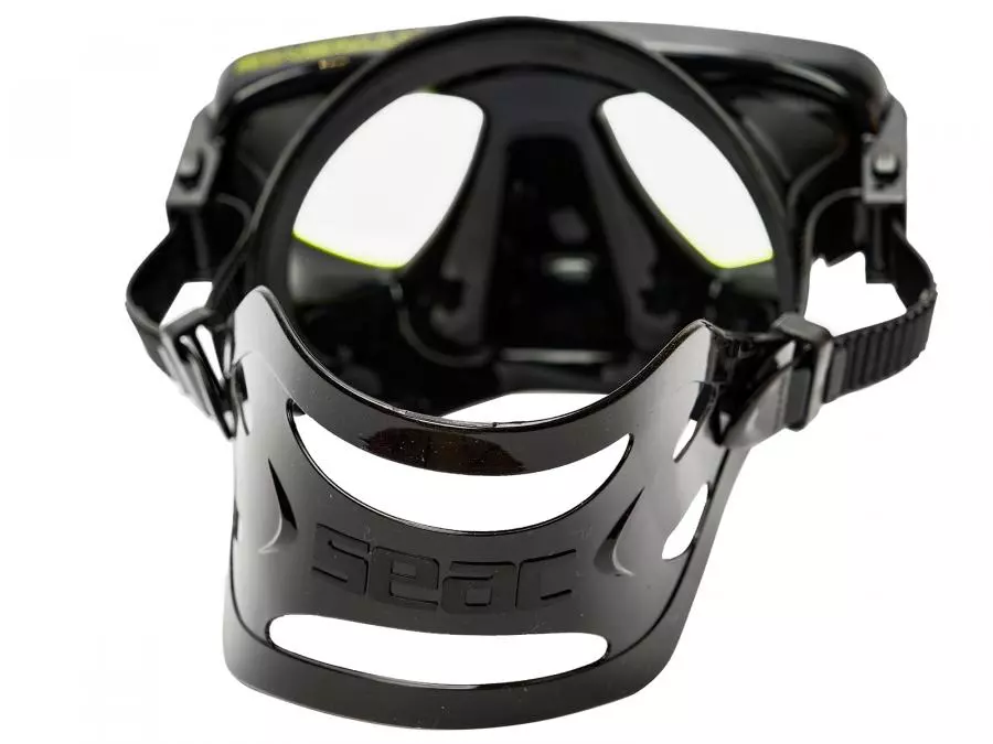 Маска SEAC SUB EXTREME 50 YELLOW, черно-желтая рамка/черный силикон