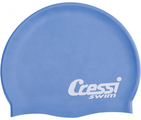 Шапочка для плавания CRESSI SILICONE CAP ADULT, голубая