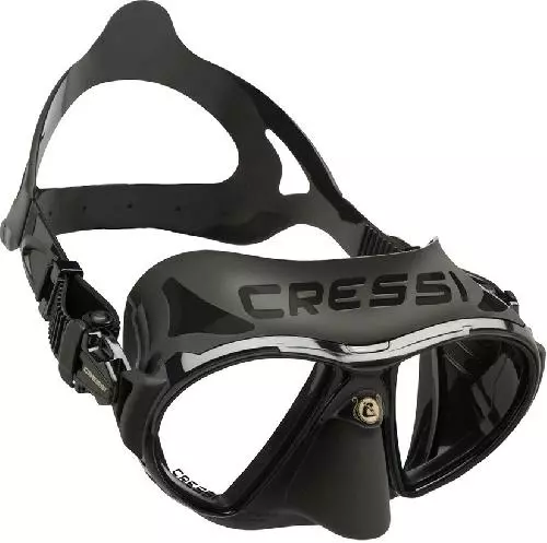 Маска CRESSI ZEUS, черный силикон черная рамка