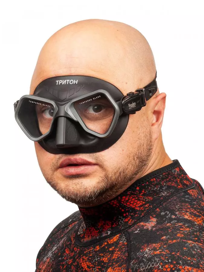 Маска SCUBA BROTHERS TRITON BLACK/GRAY