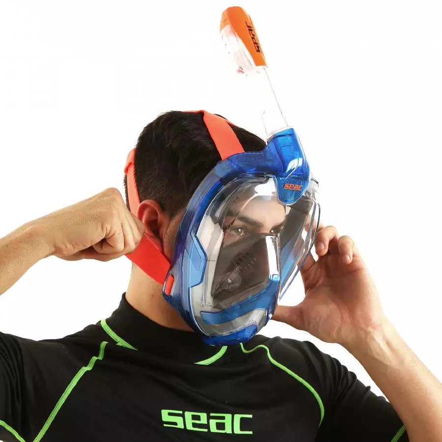 Маска полнолицевая SEAC SUB MAGICA BLUE/ORANGE, р-р L/XL