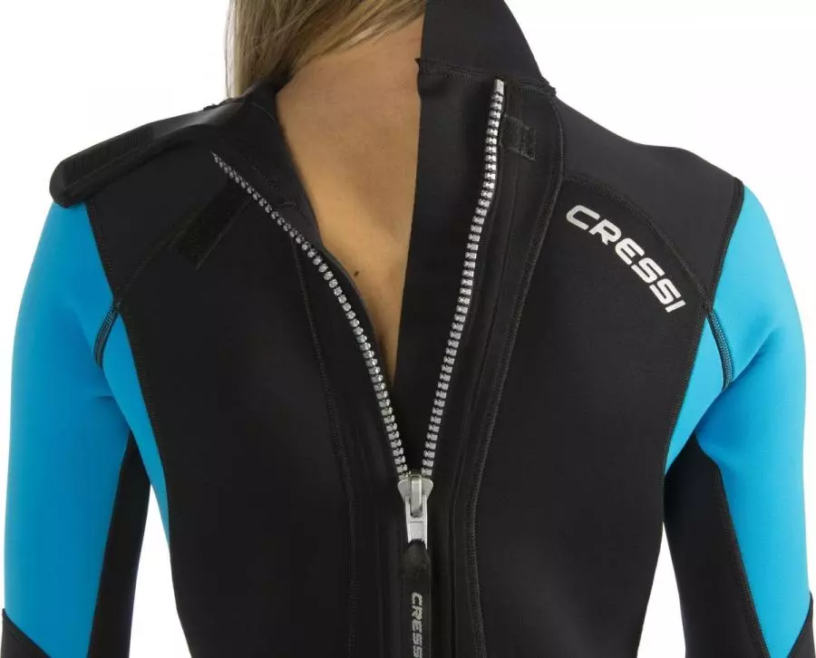 Гидрокостюм CRESSI MOREA LADY MONOPIECE, черно-бирюзовый, 3mm, р-р L/4