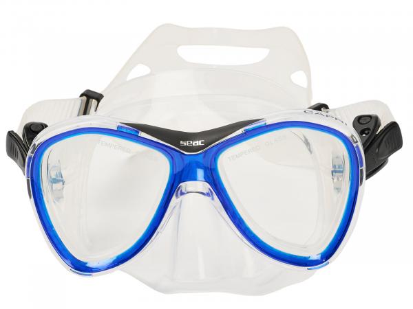 Маска SEAC SUB CAPRI BLUE, синяя рамка/прозрачный силикон