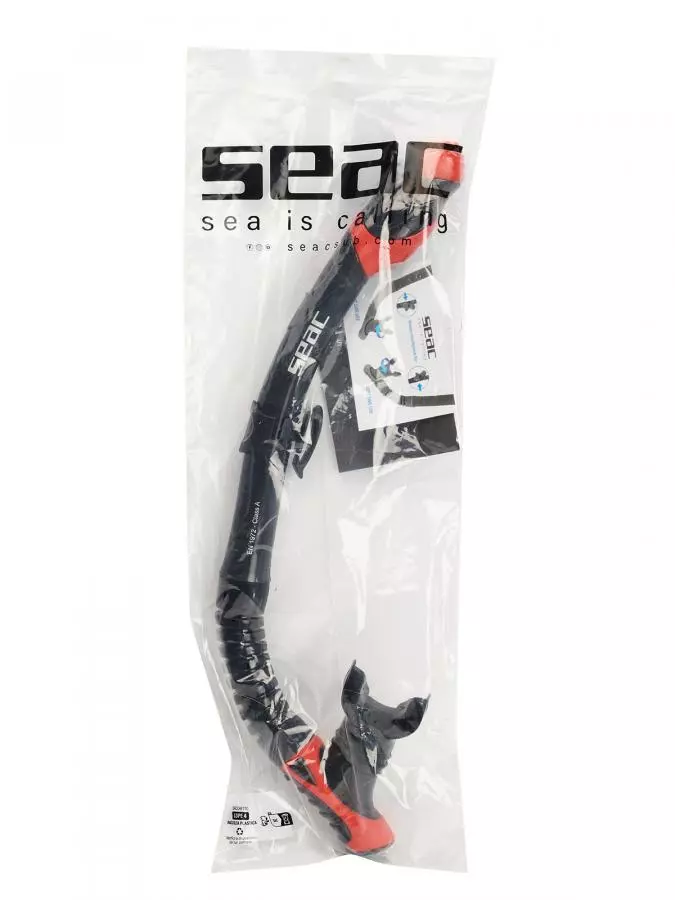 Трубка SEAC SUB REVERSE DRY BLACK/RED