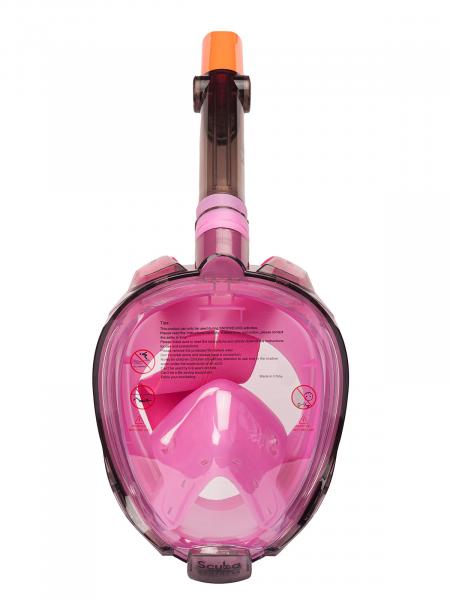 Маска полнолицевая SCUBA BROTHERS BEATLE PINK/BLACK, с креплением камеры GoPro, р-р S/M