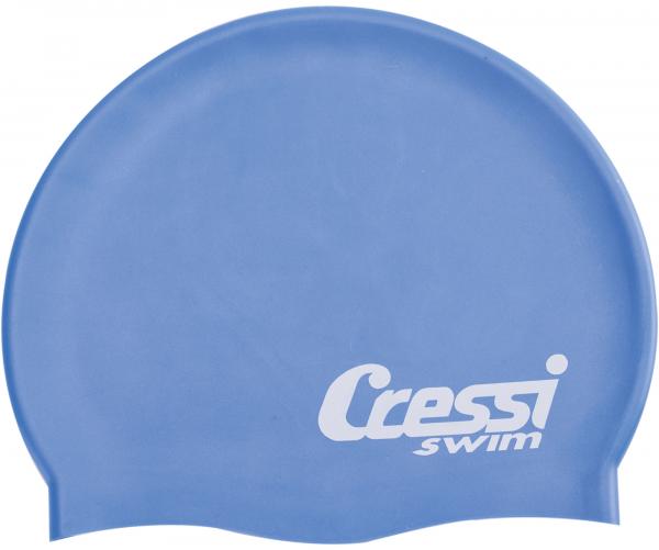 Шапочка для плавания CRESSI SILICONE CAP KIDS, детская, голубая