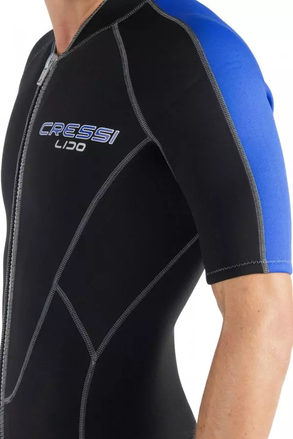 Гидрокостюм CRESSI LIDO MAN SHORTY, черно-синий, 2mm, S/2